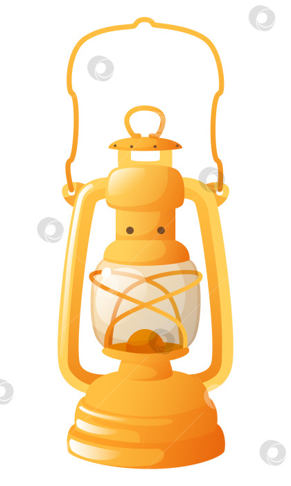 Скачать Керосиновая лампа, масляный фонарь с фитилем, желтая походная лампа в стиле ретро. Старая керосиновая лампа для похода, экспедиции, летнего лагеря. Переносная сигнальная лампа для сада и кемпинга на открытом воздухе. Безопасное снаряжение для шахтеров фотосток Ozero