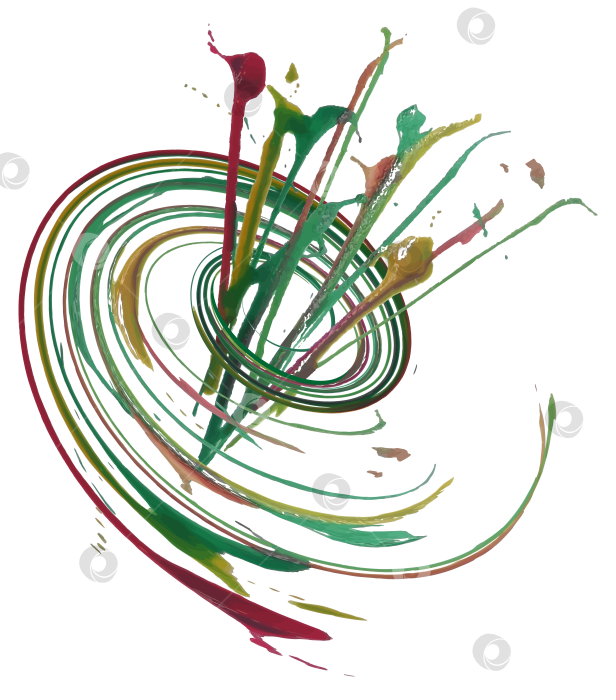 Скачать Абстрактная фигура, созданная из мазков кисти и брызг. фотосток Ozero