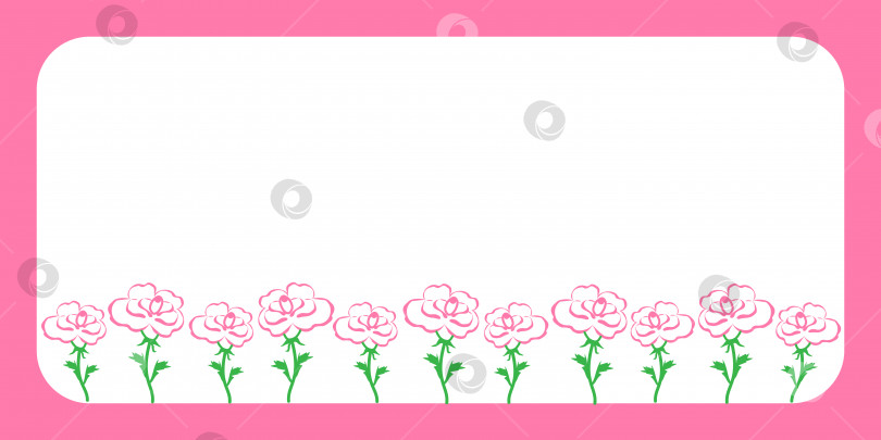 Скачать рамка стилизована под розовые каракули розы фотосток Ozero