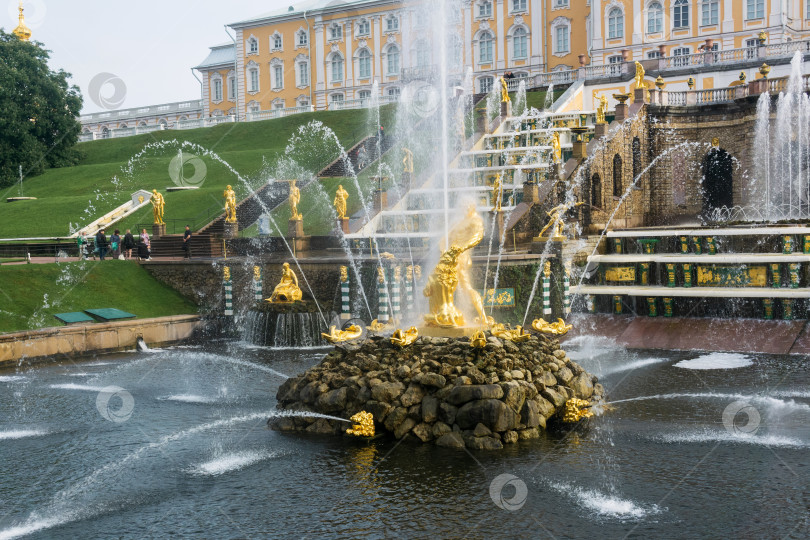 Скачать скульптуры в фонтанах дворцового парка Петергоф, Санкт-Петербург фотосток Ozero