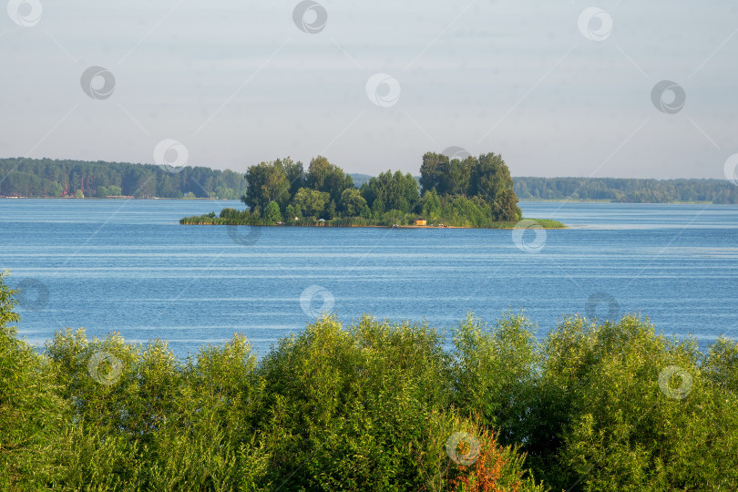 Скачать Зеленый остров, место слияния двух рек. фотосток Ozero