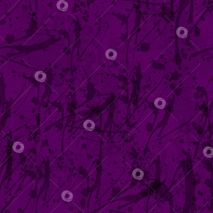 Скачать Бесшовный узор с монохромными брызгами краски на фиолетовом фоне. фотосток Ozero