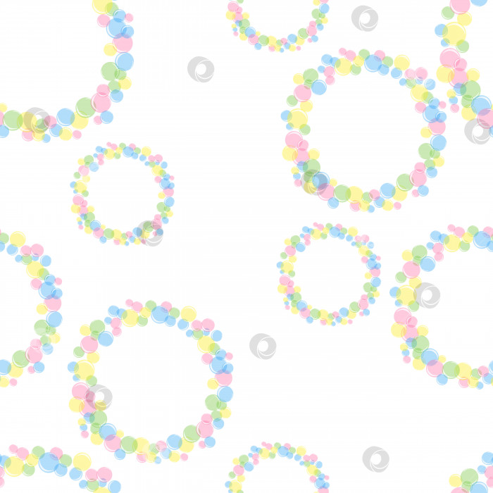 Скачать узор венок круг из цветных мыльных пузырей фотосток Ozero