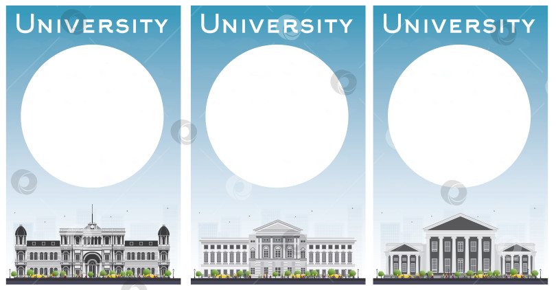 Скачать Набор университетских учебных баннеров с местом для копирования. фотосток Ozero