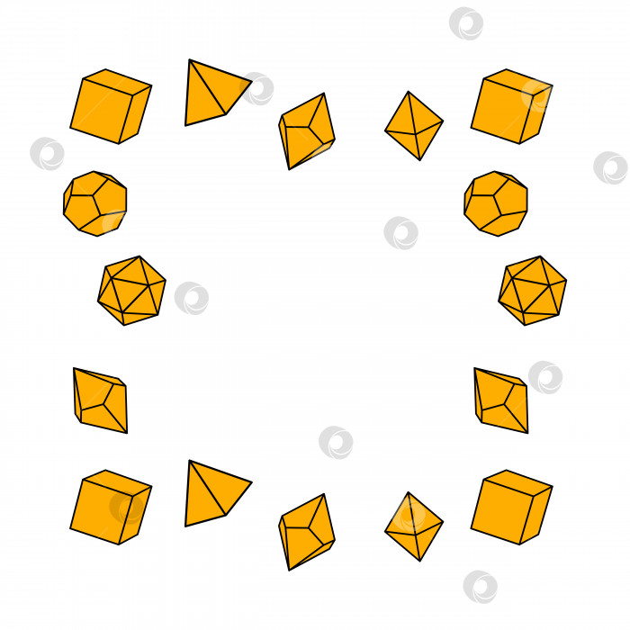 Скачать Желтая рамка для кубиков квадратной формы, нарисованная от руки плоская фотосток Ozero