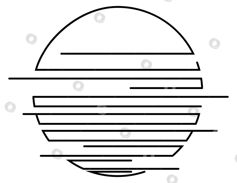 Скачать Абстрактный очерченный дизайн солнца фотосток Ozero