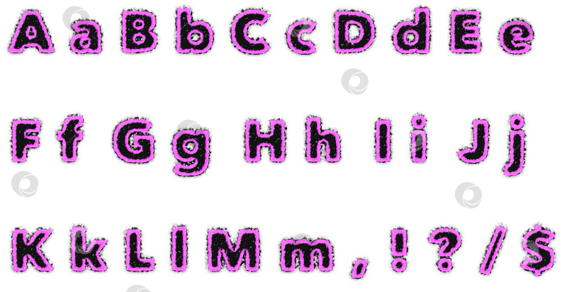 Скачать Алфавит. Буквы, знаки. Азбука. Уникальный дизайн. Эффектный, красочный шрифт. Набор. Шаблон. Запятая, вопрос, доллар. Элементы для оформления праздников, плакатов, баннеров, соц. сетей. (Часть 1). фотосток Ozero