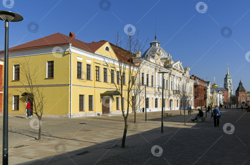 Скачать Пешеходная улица в центре Тулы, Россия фотосток Ozero