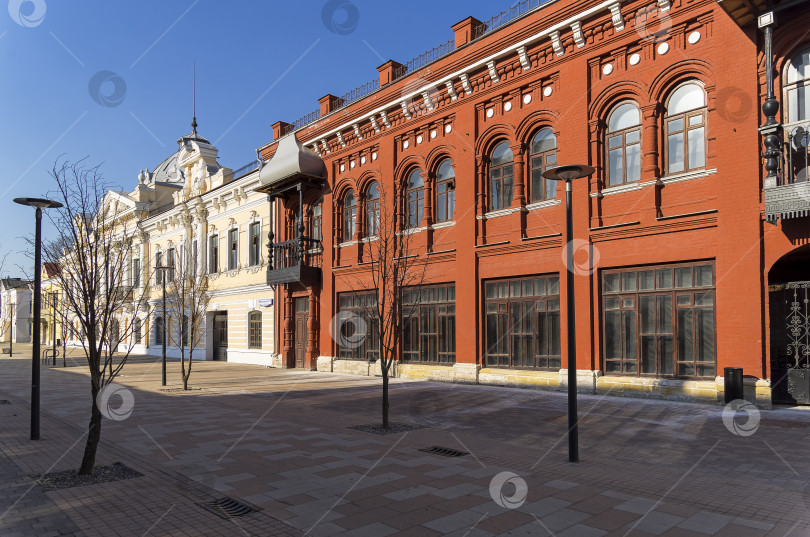 Скачать Пешеходная улица в центре Тулы, Россия фотосток Ozero