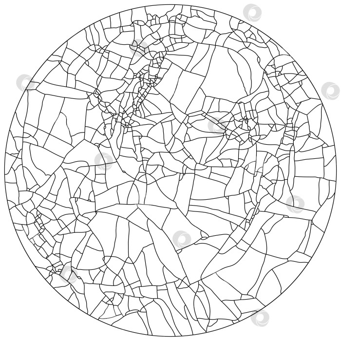 Скачать Кракелюр на керамических круглых тарелках, линейный узор. Стильная текстура с хаотичным расположением линий. Гранжевая круговая текстура, состоящая из мелких трещин на глазурованной поверхности. Векторный гранжевый фон фотосток Ozero
