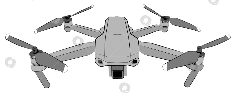 Скачать Квадрокоптер в серых тонах фотосток Ozero