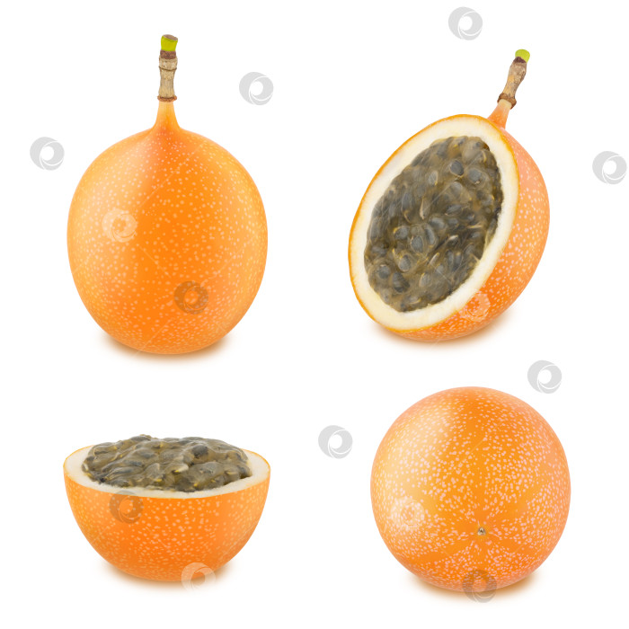 Скачать Коллекция Ripe granadilla. В качестве элементов дизайна. фотосток Ozero