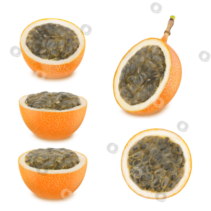 Скачать Коллекция Ripe granadilla. В качестве элементов дизайна. фотосток Ozero