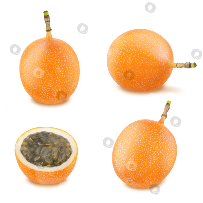 Скачать Коллекция Ripe granadilla. В качестве элементов дизайна. фотосток Ozero