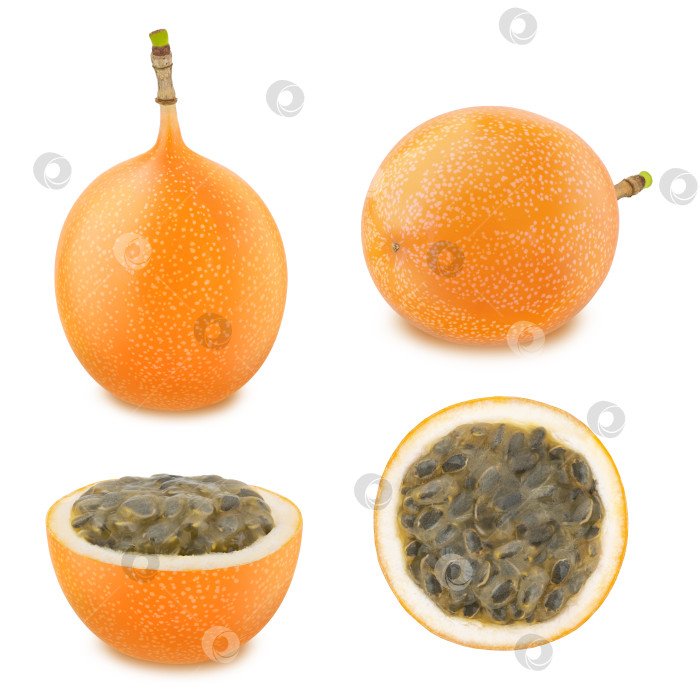 Скачать Коллекция Ripe granadilla. В качестве элементов дизайна. фотосток Ozero