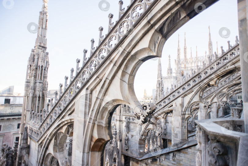 Скачать Крыша кафедрального собора Дуомо, Милан. фотосток Ozero