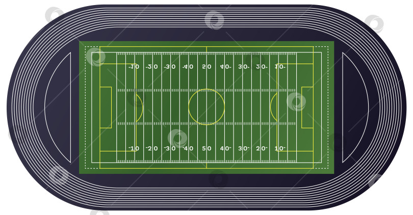 Скачать Вид сверху на поле для американского футбола. фотосток Ozero