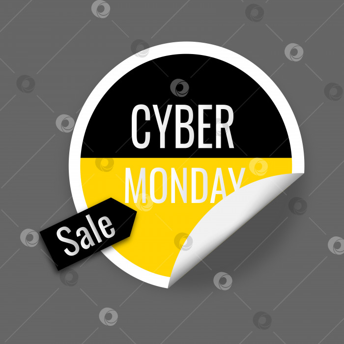 Скачать Cyber Monday. Векторный дизайнов маркетинговых этикеток фотосток Ozero