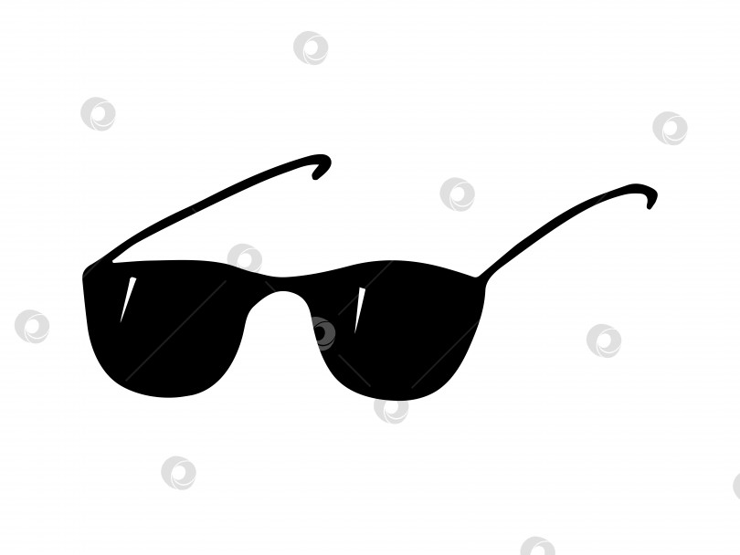 Солнцезащитные очки с нарисованными от руки каракулями. Векторный клипарт. Летний аксессуар. - Ozero - российский фотосток
