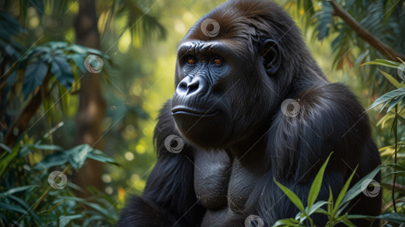 Скачать Западная равнинная горилла (Gorilla gorilla gorilla gorilla) фотосток Ozero