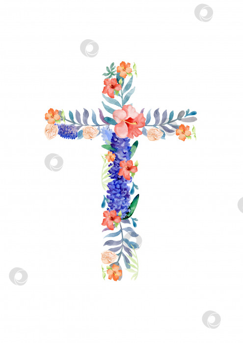Скачать Крест из подсолнуха. христианство. Религиозный крест, сделанный из цветка. Изолированный на белом фотосток Ozero