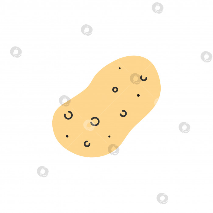 Скачать Нарисуйте каракули из желтого картофеля. Векторный клипарт. фотосток Ozero