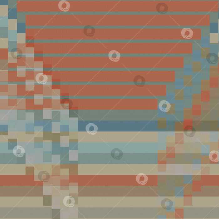 Скачать Абстрактный фон из множества зеленых, бежевых, оранжевых прямоугольников .3d. фотосток Ozero