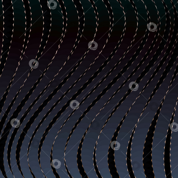 Скачать Серые волнистые линии с золотистыми краями на черном фоне.3d. фотосток Ozero