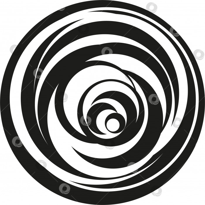 Скачать Черно-белая абстракция из кругов, напоминающих цветок.3d. фотосток Ozero