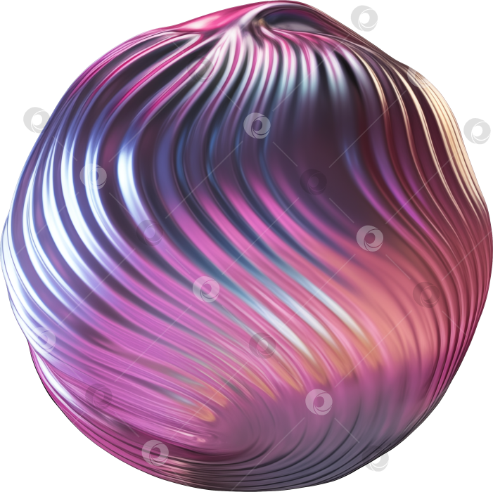 Скачать 3d шар, голографическая металлическая фигура, декоративные элементы для социальных сетей, печати и веб-дизайна, иллюстрация 3d-рендеринга фотосток Ozero