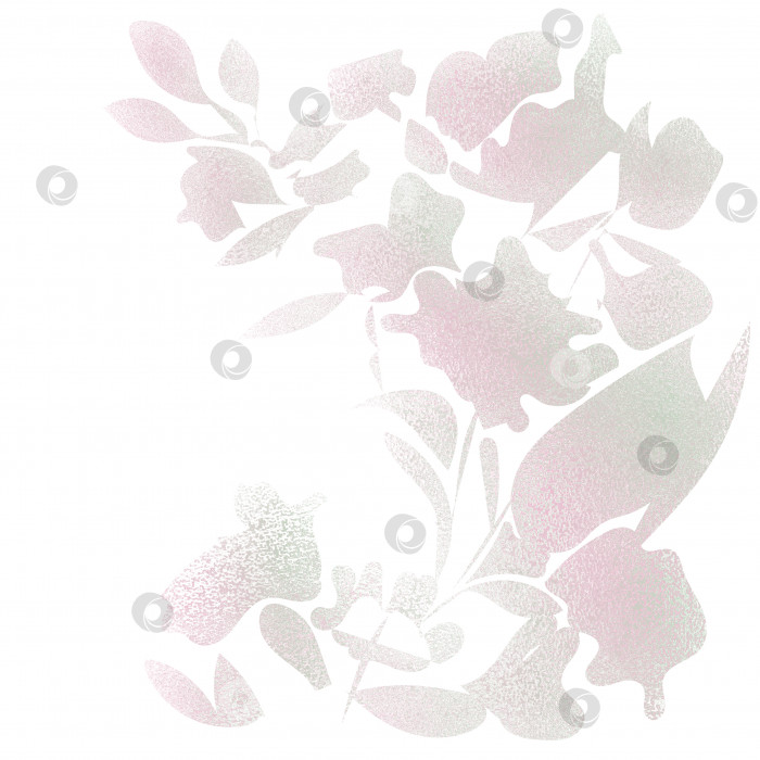 Скачать Абстрактные растения с эффектом стекла на белом фоне.3d. фотосток Ozero