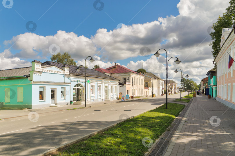 Скачать Центральная Советская улица города Торопец. фотосток Ozero