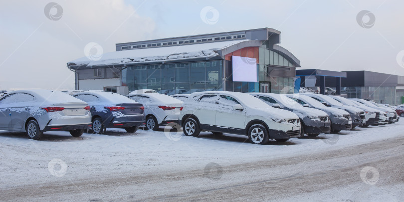 Скачать Автомобили, Выставленные на продажу, Расположены Рядом. фотосток Ozero