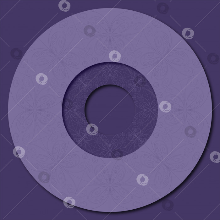 Скачать Сиреневые и фиолетовые круги с рисунком из тонких линий .3d. фотосток Ozero