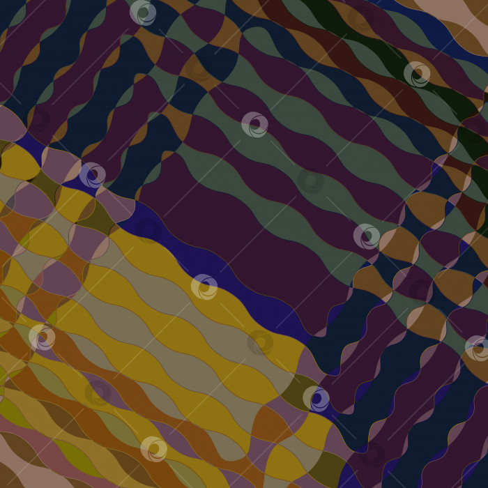 Скачать Множество цветных волнистых линий, расположенных по диагонали. 3d фотосток Ozero