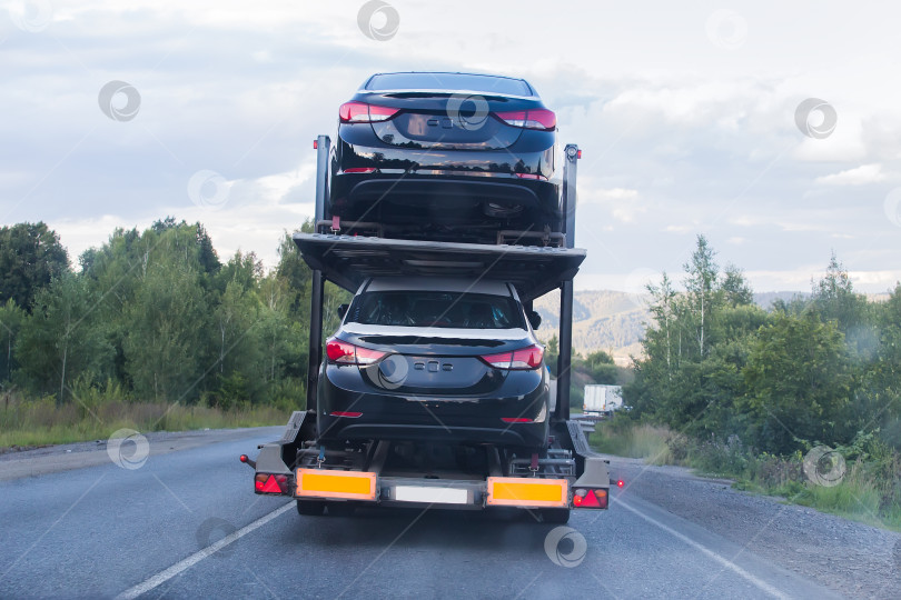 Скачать перевозка автомобиля на полуприцепе фотосток Ozero