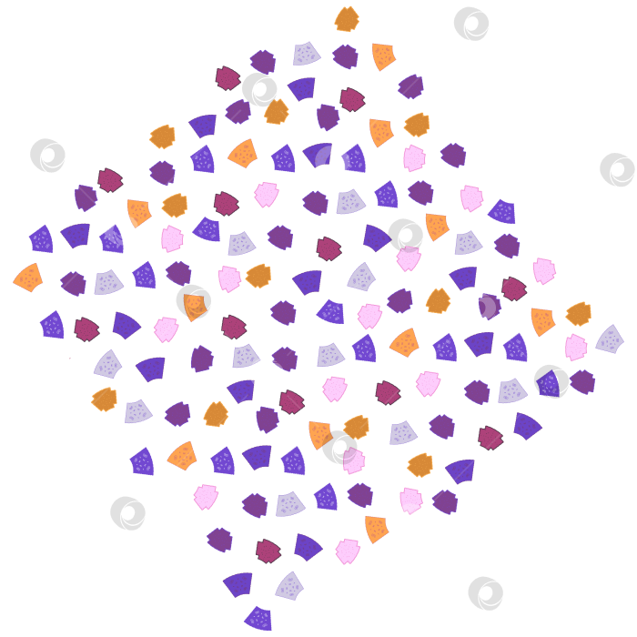 Скачать Геометрические маленькие цветные фигуры для принтов, текстиля, веб-сайтов, открыток, приглашений. фотосток Ozero