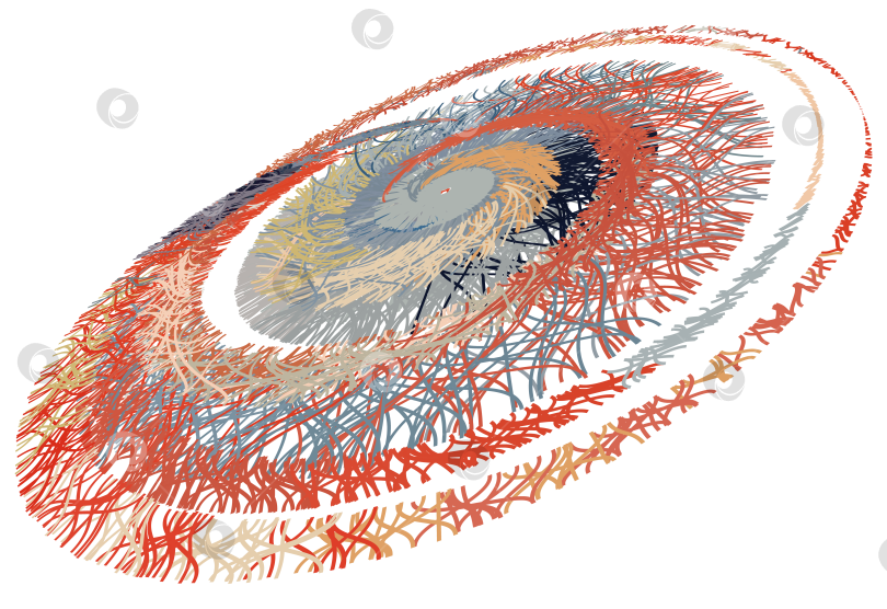 Скачать Цветной спиральный рисунок для печати, текстиля, веб-сайтов, открыток, приглашений. фотосток Ozero