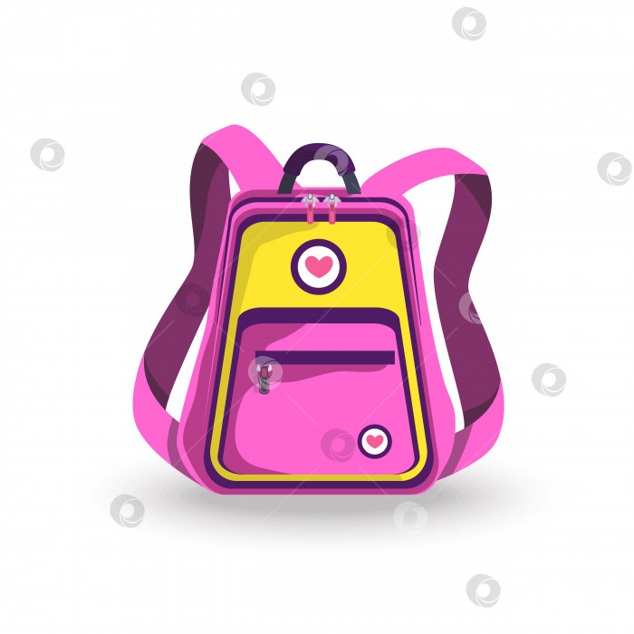 Скачать Школьный рюкзак, стильный розово-фиолетовый рюкзак фотосток Ozero