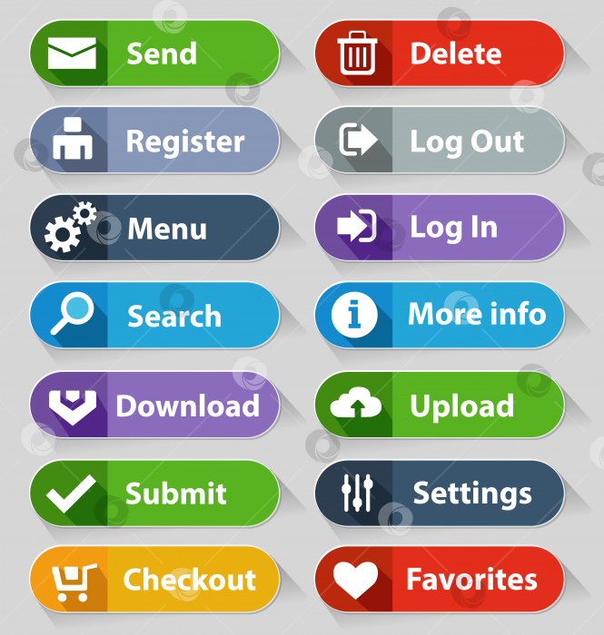 Скачать Набор кнопок веб-дизайна фотосток Ozero