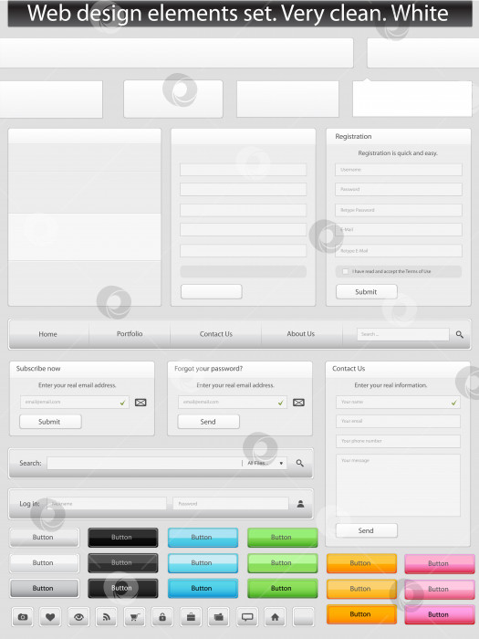 Скачать Набор элементов веб-дизайна. Чистый фотосток Ozero