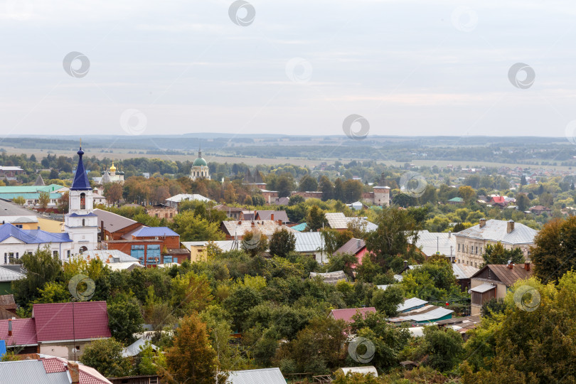 Скачать Зарайск, Россия - сентября 10, 2024- Вид на город Зарайск фотосток Ozero