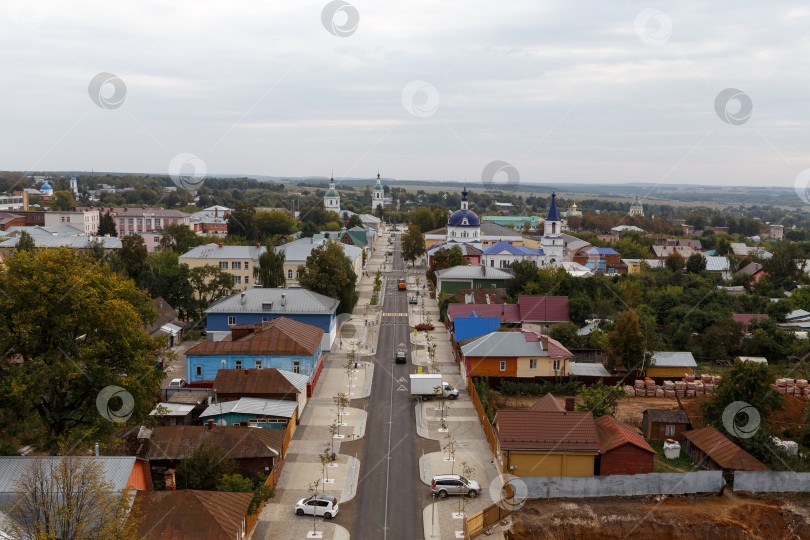 Скачать Зарайск, Россия - сентября 10, 2024- Вид на город Зарайск фотосток Ozero