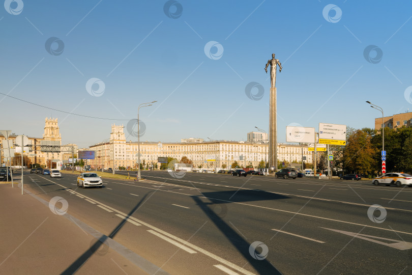 Скачать Москва, Ленинский проспект, площадь Гагарина. фотосток Ozero