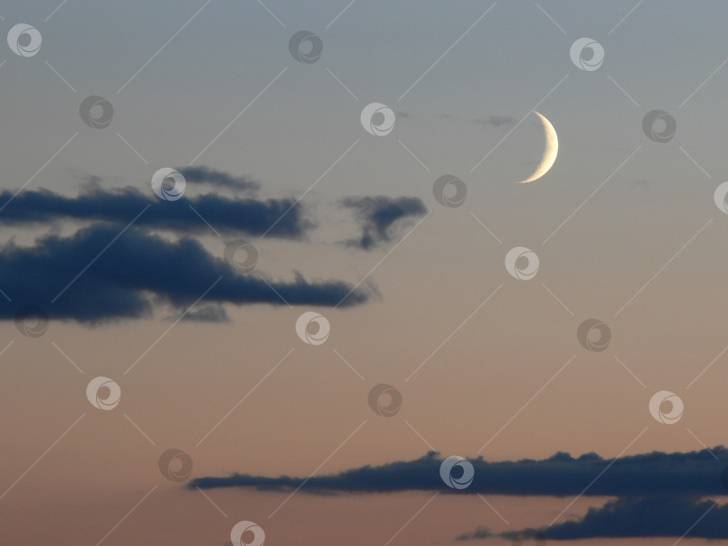 Скачать Луна и облака фотосток Ozero