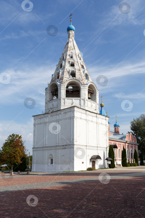 Скачать Коломна, Россия - сентября 10, 2024- Cathedral Bell Tower фотосток Ozero