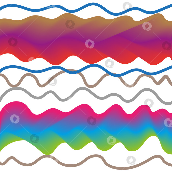 Скачать Белый фон с волнами цветных линий для ваших проектов. фотосток Ozero
