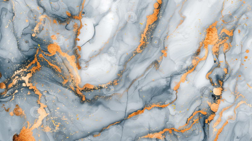 Скачать Фон с мраморной текстурой чернил и золотыми вставками для элегантных дизайнерских проектов фотосток Ozero