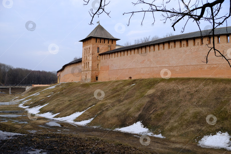 Скачать Великий Новгород. Россия - 17.03.2024 Крепость в Великом Новгороде фотосток Ozero