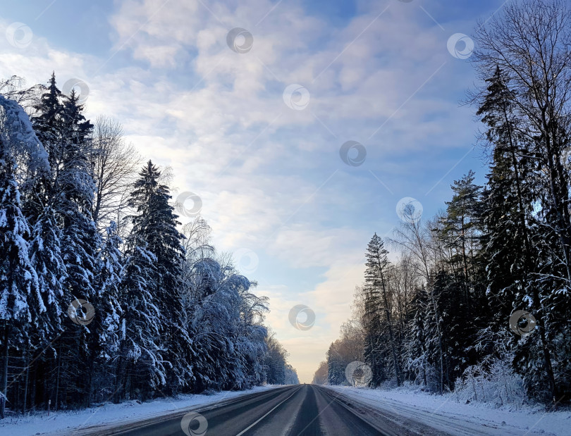 Скачать Зимняя дорого фотосток Ozero